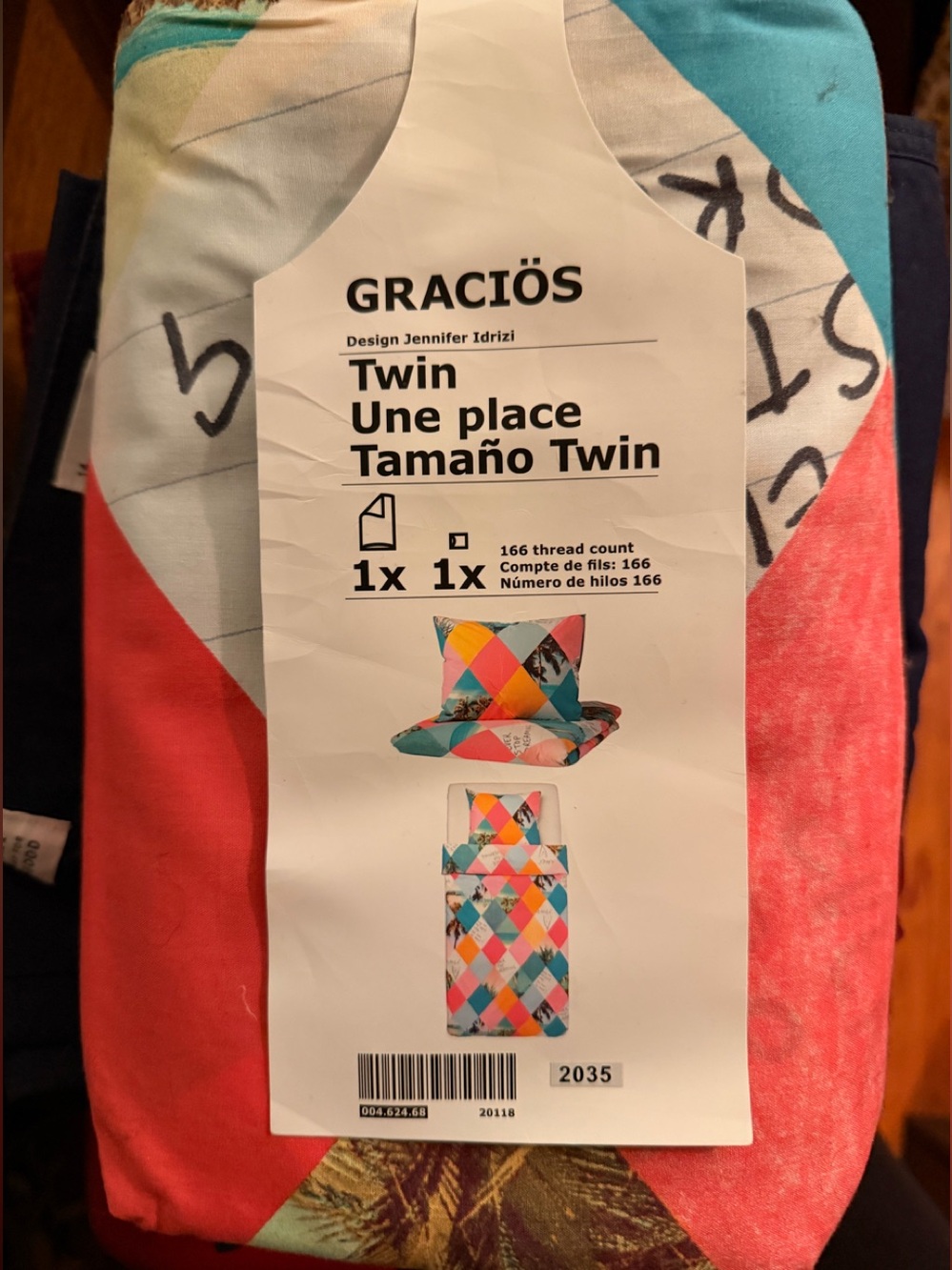 IKEA GRACIÖS Twin Duvet Cover + Queen Pillowcase
